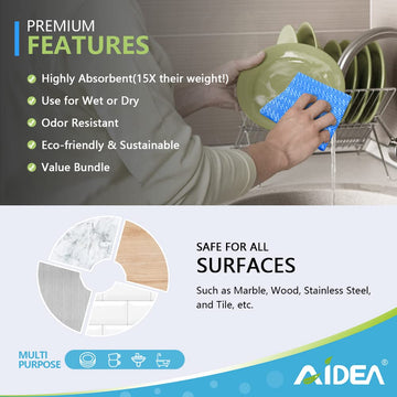Aidea Cleaning Wipes, Handy Wipes-80Ct(1 Pack), Multi-Purpose Towel Reusable Cleaning Cloths, Domestic Cleaning Wipes, Cleaning