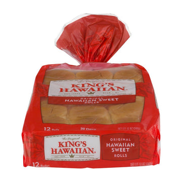 King's Hawaiian Original Sweet Rolls, 12 Count (Pack of 2) - Delicious Hawaiian Flavor, Perfect for Snacks and Meals