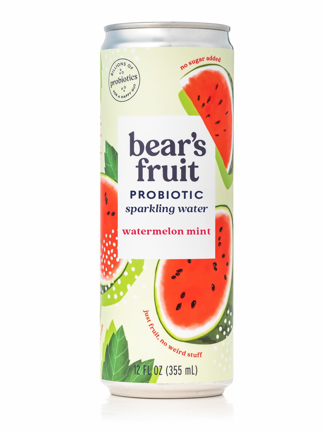 Bears Fruit, Water Sparkling Probioti Watermelon Mint, 12 Fl Oz