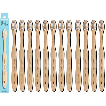 Plus Ultra Kids Bamboo Toothbrush - Biodegradable, Eco-Friendly And Bpa Free Soft Bristle Toothbrush - Dentist-Approved All-Natu