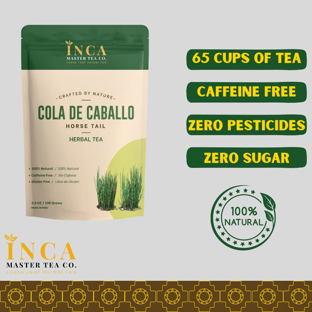 INCA MASTER TEA Horsetail Loose Leaf Tea - 3.5 Ounces - Sourced from Peru
