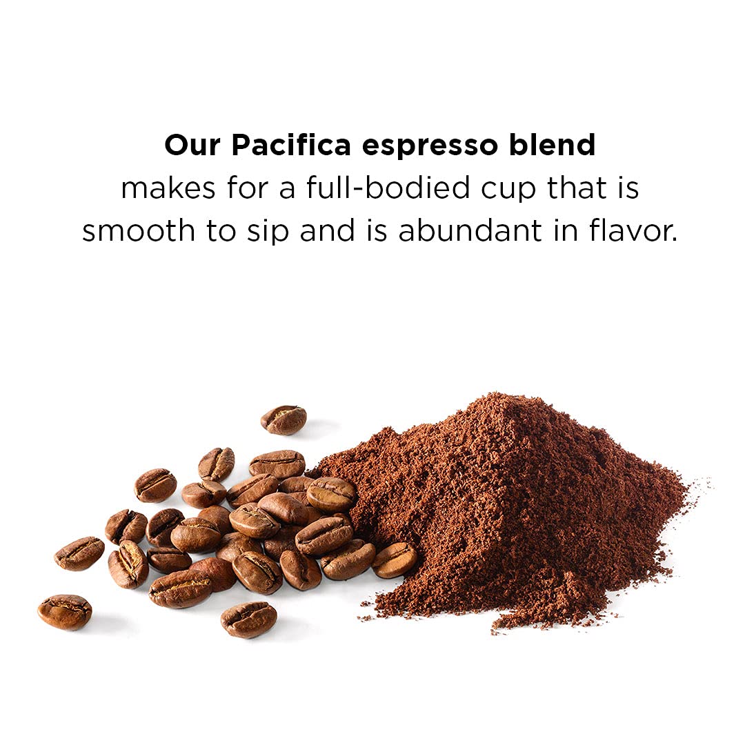 CAFFE CONTEMPO Ground Espresso Pacifica Blend, Dark Roast, 16 Ounce