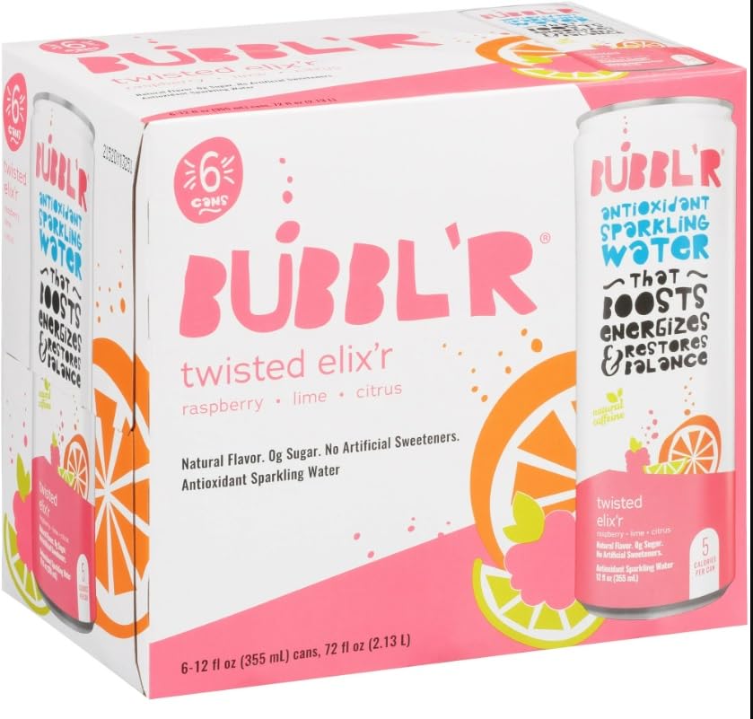Babbl Twisted Elixr Antioxidant Sparkling Water - 6Pk/12 Fl Oz Can