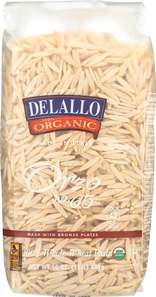 Delallo 100% Organic Orzo Pasta - 16 oz2