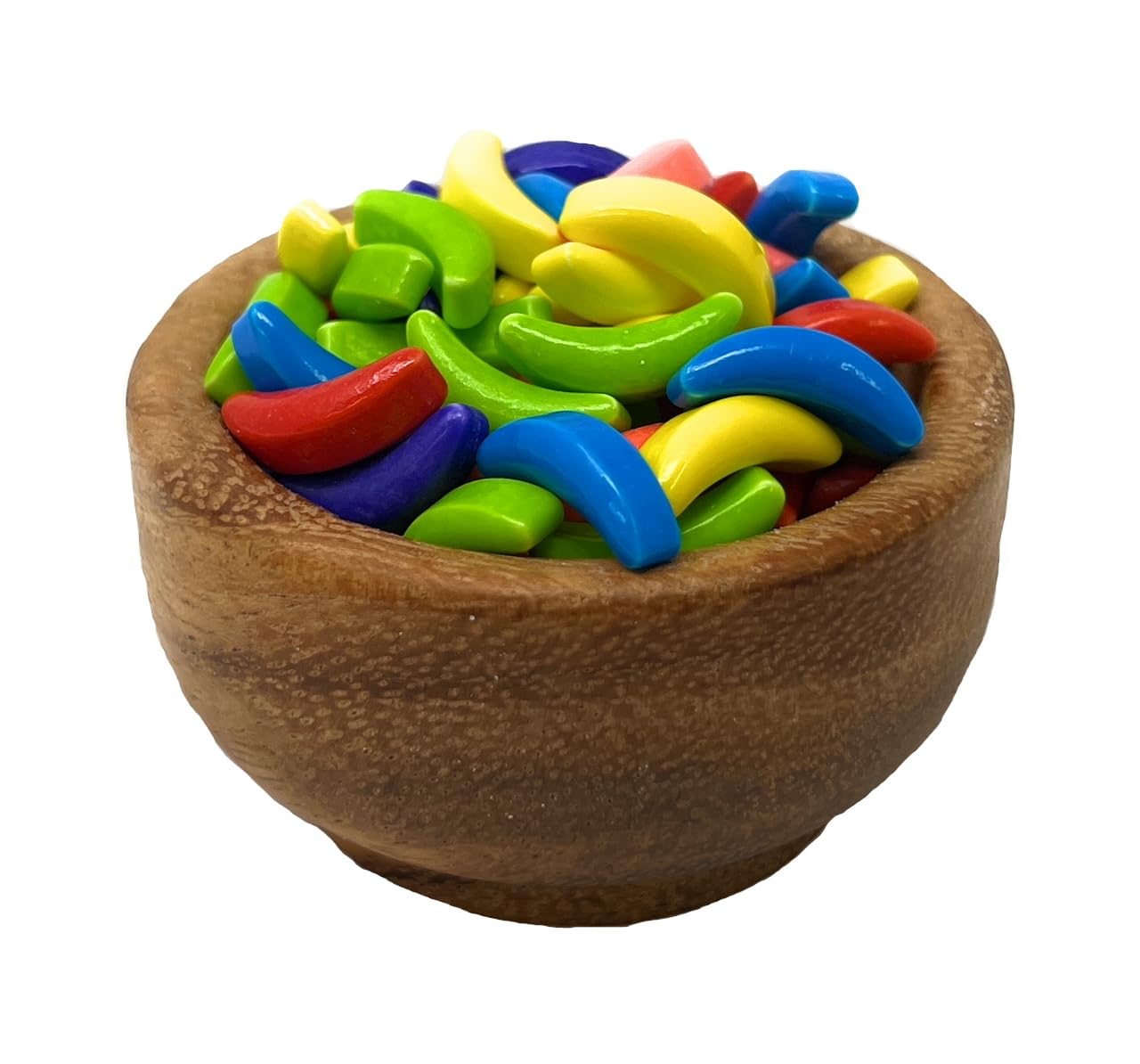 Banana Shaped Candy, Crazy Rainbow Assortment, 3 Pounds Bulk