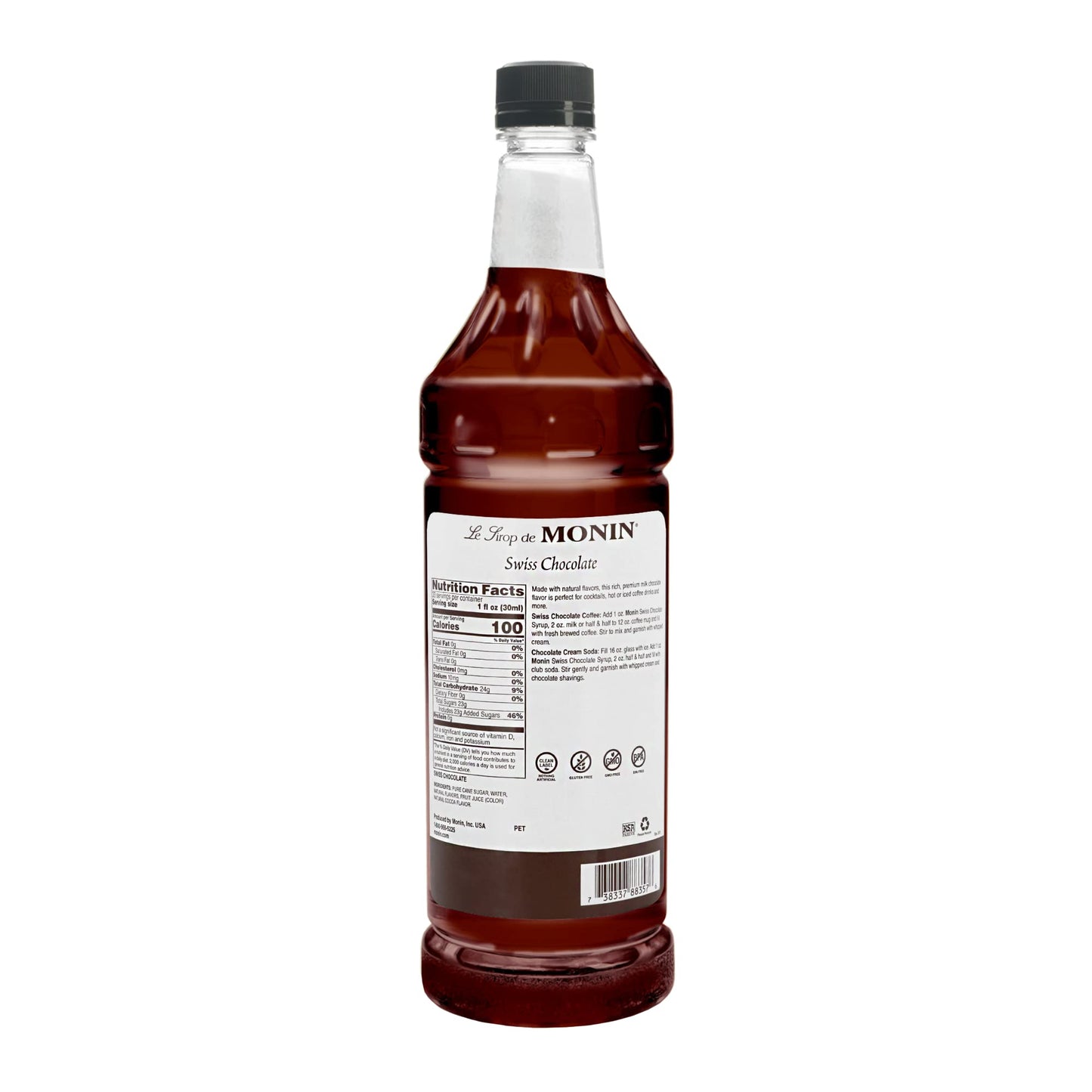 Monins Swiss Chocolate Syrup 1 Liter
