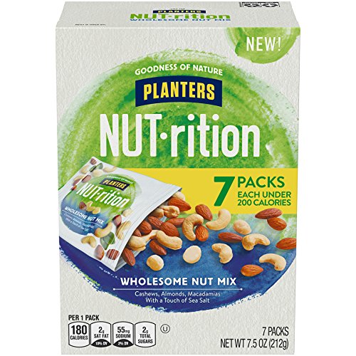 NUT-rition Wholesome Nut Mix, 7.5 oz Box (Contains 7 Individual Pouches) - Cashews, Almonds and Macadamias Snack Mix - No Artifi