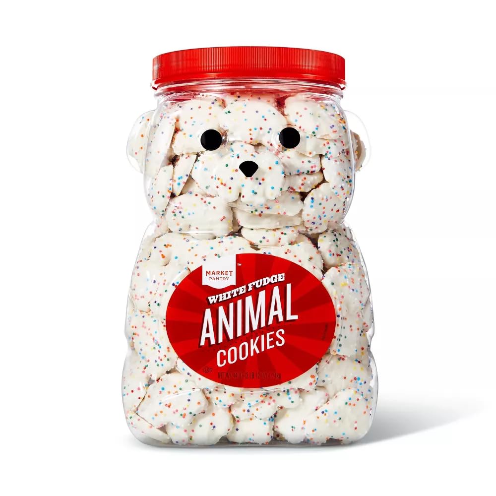 Pantry White Fudge Animal Cookies - 44 oz
