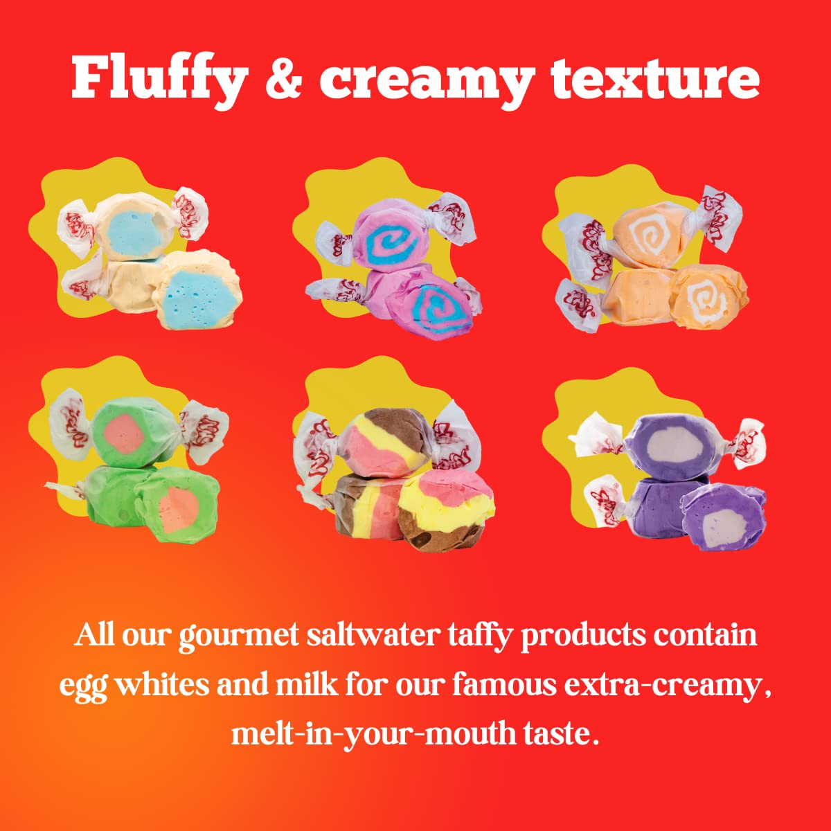 Taffy Town Saltwater Taffy- Pb&J | Gourmet | Nougat-Style Candy| Soft & Delicious| Sumer Snack Treats| Party Good Candies | 2.5