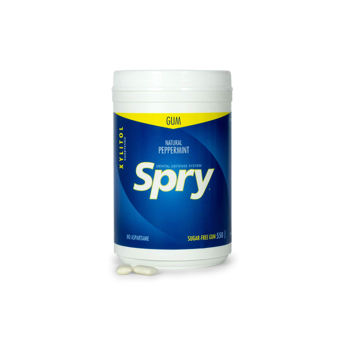 Spry Xylitol Chewing Gum - Aspartame-Free, Sugar-Free, Non-GMO, 550 Count (Pack of 3), Green