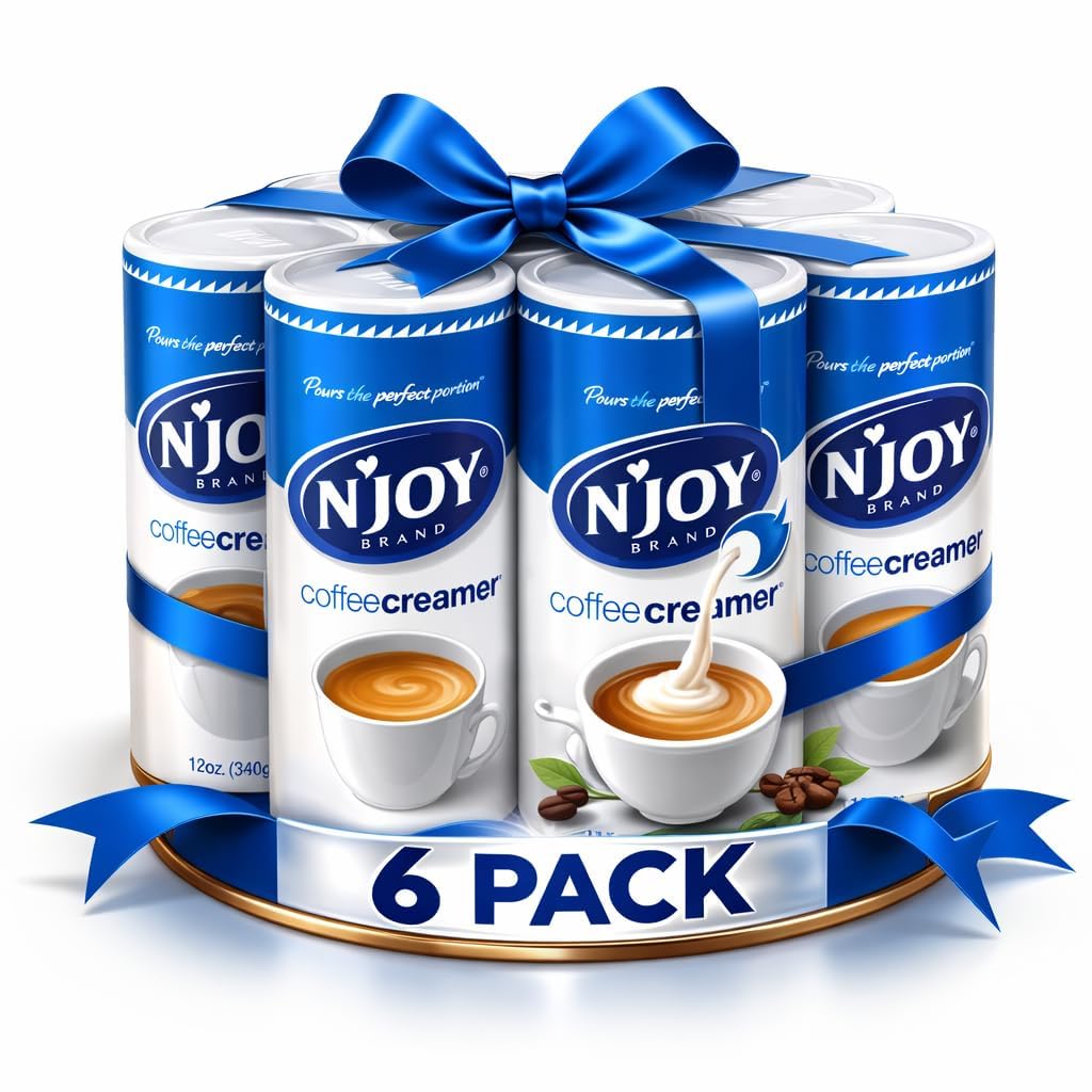 N Joy, Non Dairy 12 Coffee Creamer, 72 Ounce, (Pack of 6)