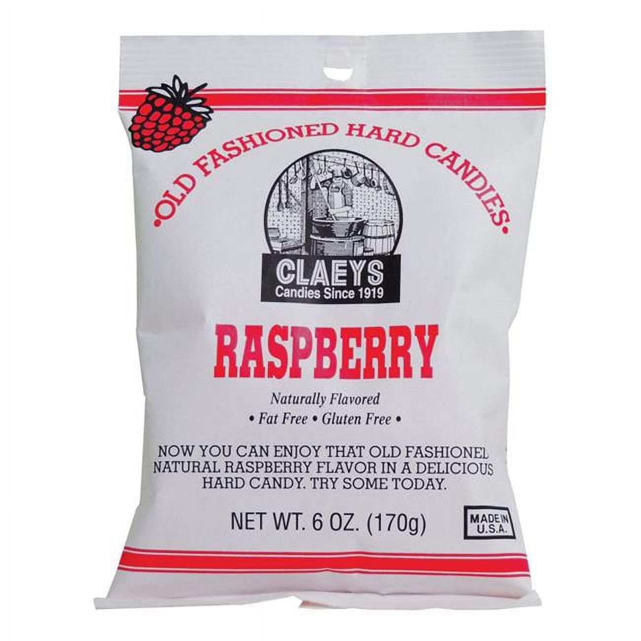 Claeys Old Fashioned Hard Candies - Raspberry - 6oz - 2Pack