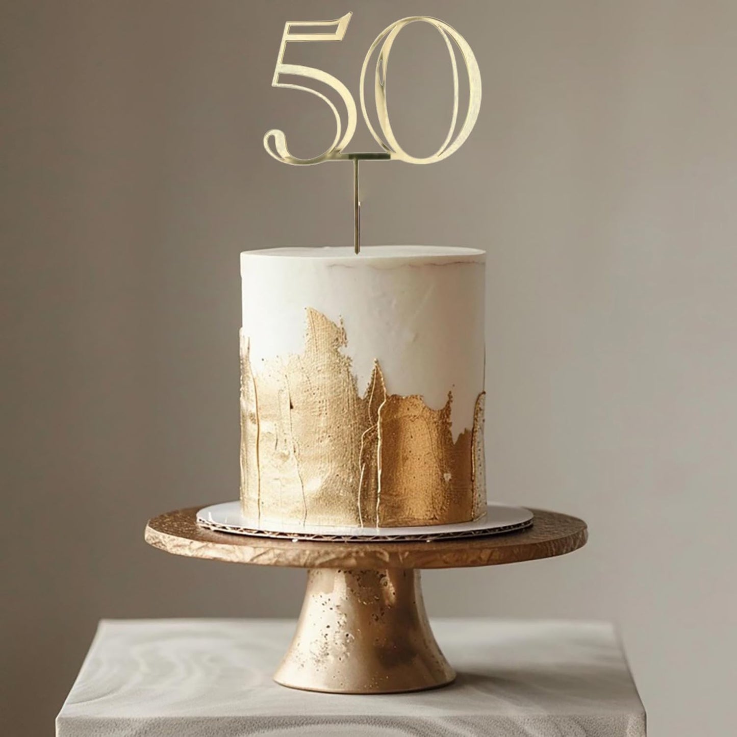 Happy 50Th Birthday Cake Topper Gold Acrylic Cheers To 50 Years Cake Topper 50 Cake Topper For Happy 50Th Birthday Decorations Anniversary 50Th Birthday Decoration