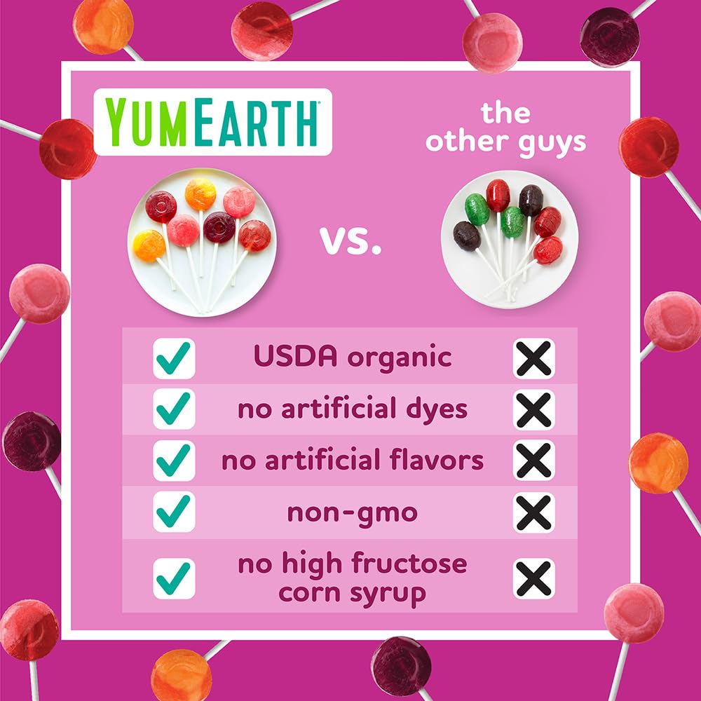 Yummy Earth Lollipop, Og2, Vit C, 40+, 8.5 Oz (2 Pack)