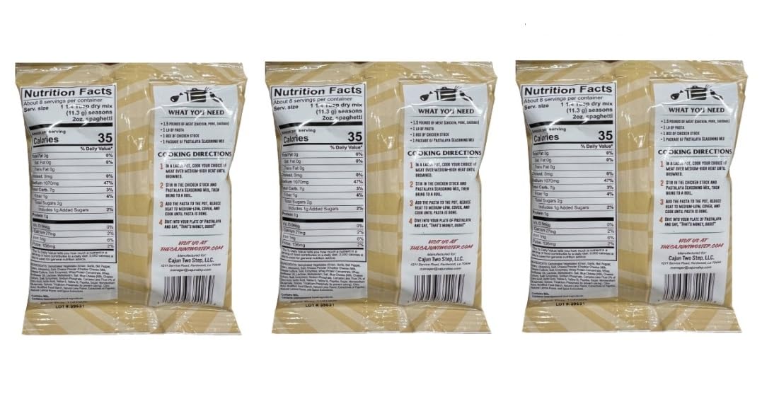 Cajun Two Step - Stalekracker - Pastalaya Seasoning Mix 3.2 Oz - Pack Of 3