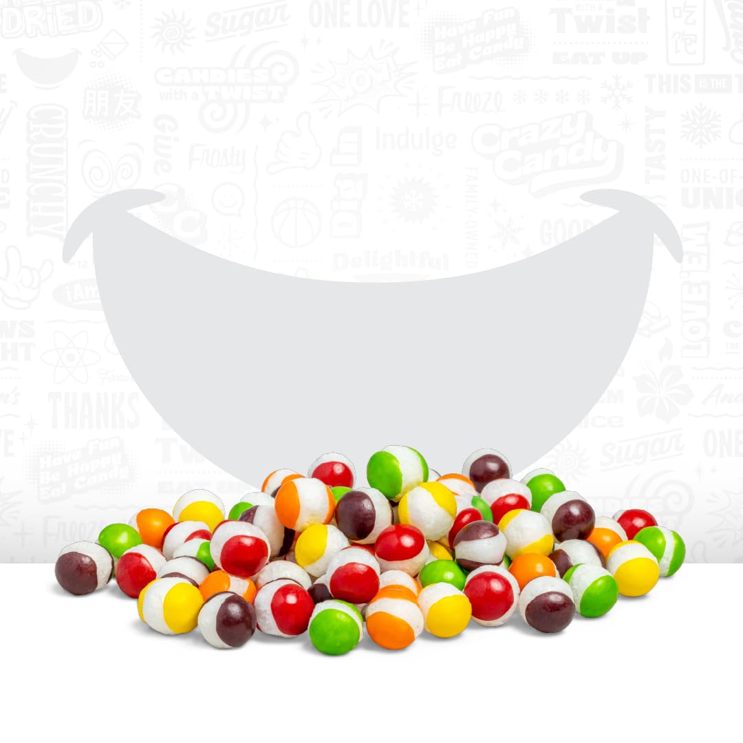 ANDERSENS Crazy Candy Freeze Dried Rainbow Bites - Crunchy Fruity Candy, 5.1 oz