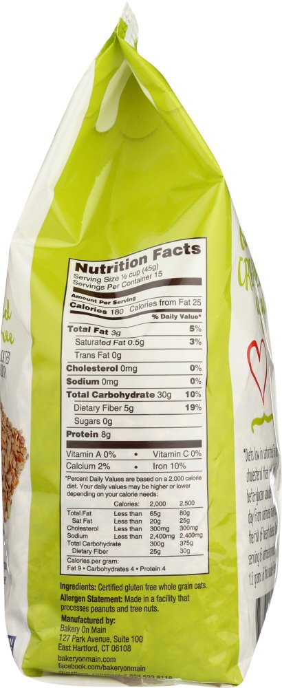 Bakery On Main Cereal Rolled Oats gluten free, 24 oz