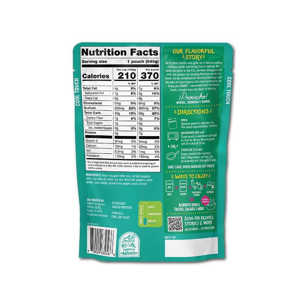SOMOS Fajita White Rice, 8.5 OZ