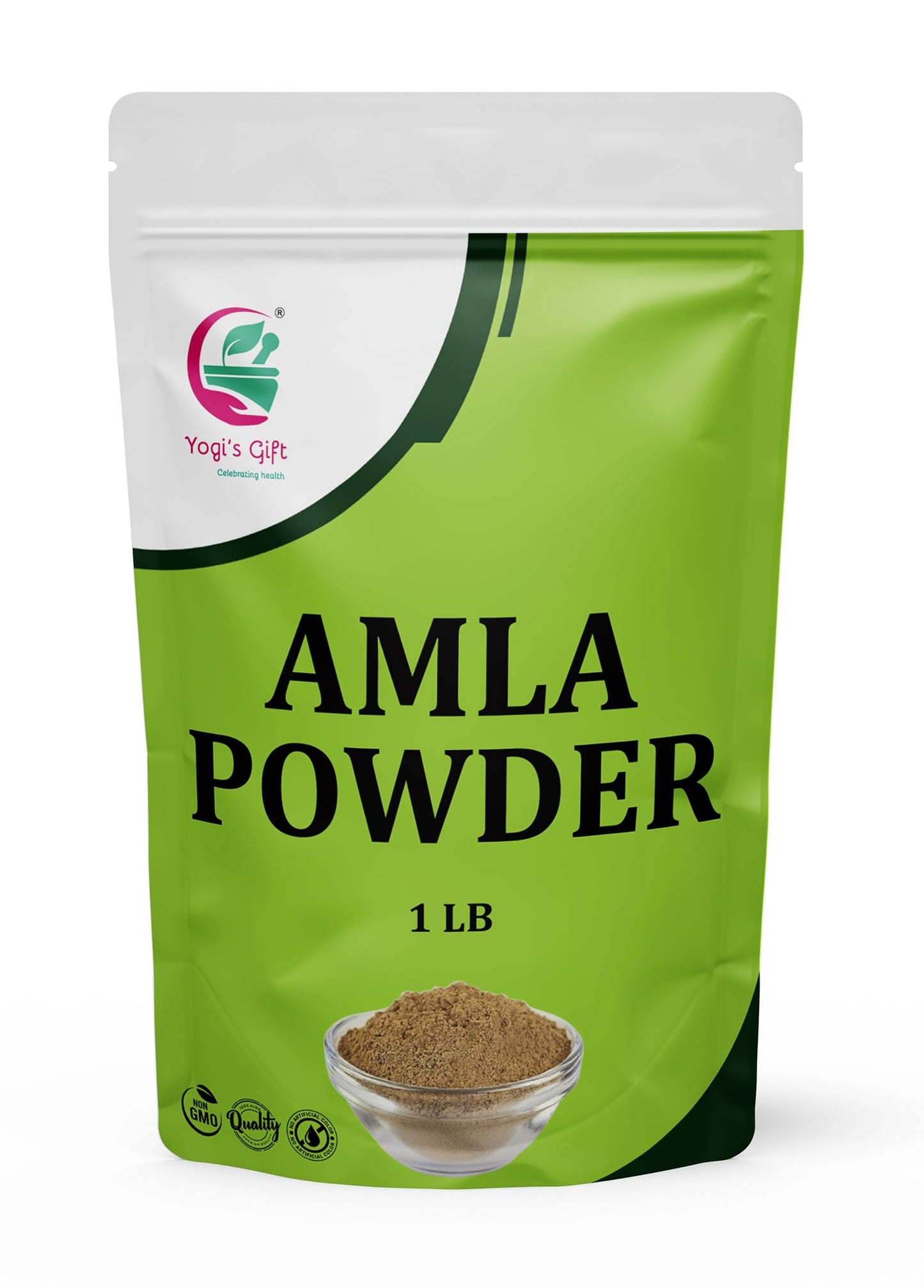 YogiS Gift Amla Powder 1 Lb Finely Ground Raw Powder For Smoothies & Recipes 100% Pure Indian Gooseberry Powder Resealable Bag For Freshness