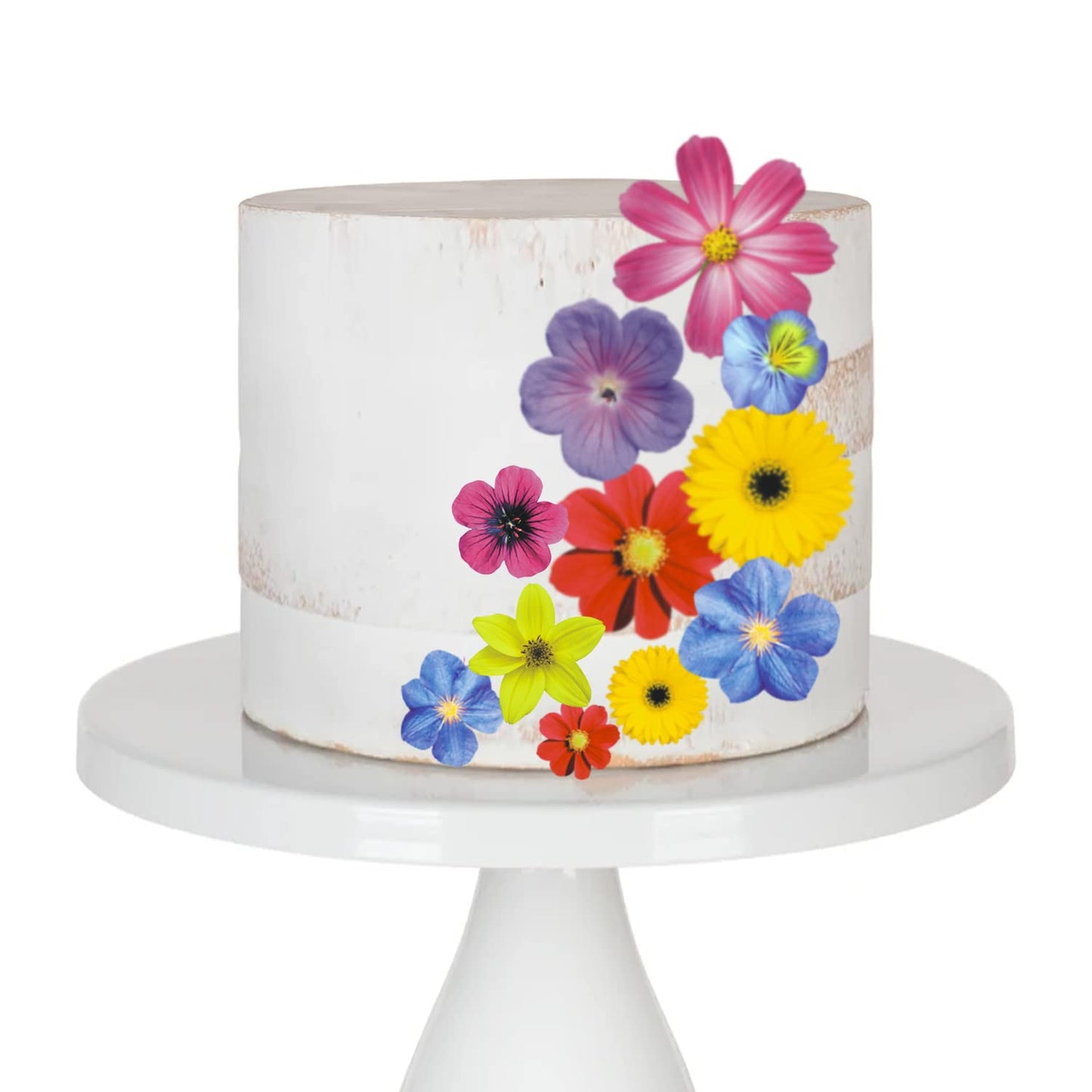Cake Wafer Flowers Decorations Edible Edible Cupcake Decorations (50Pcs)