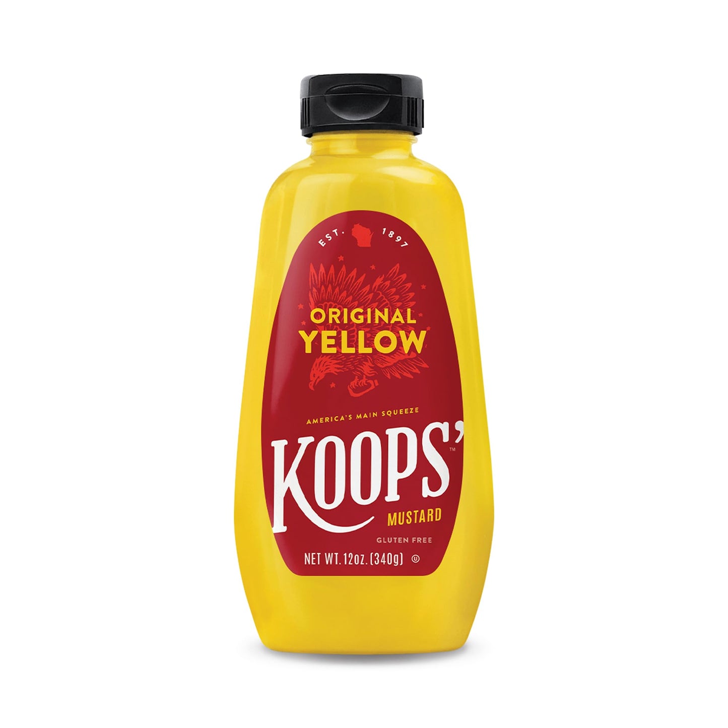 Koops KHLV00095095 12 oz Original Yellow Mustard Squeeze
