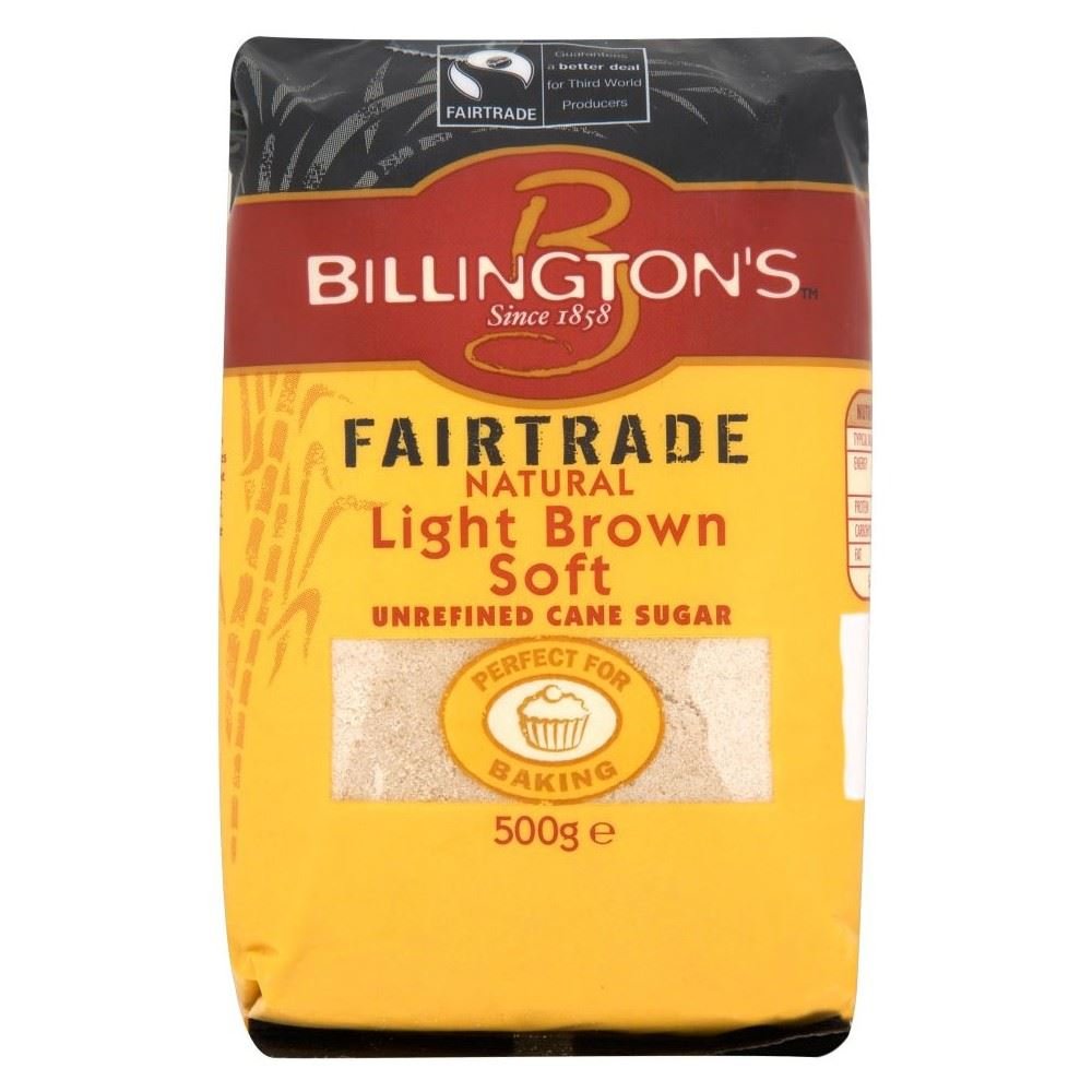 Billingtons Fairtrade Natural Light Brown Soft Sugar 500G