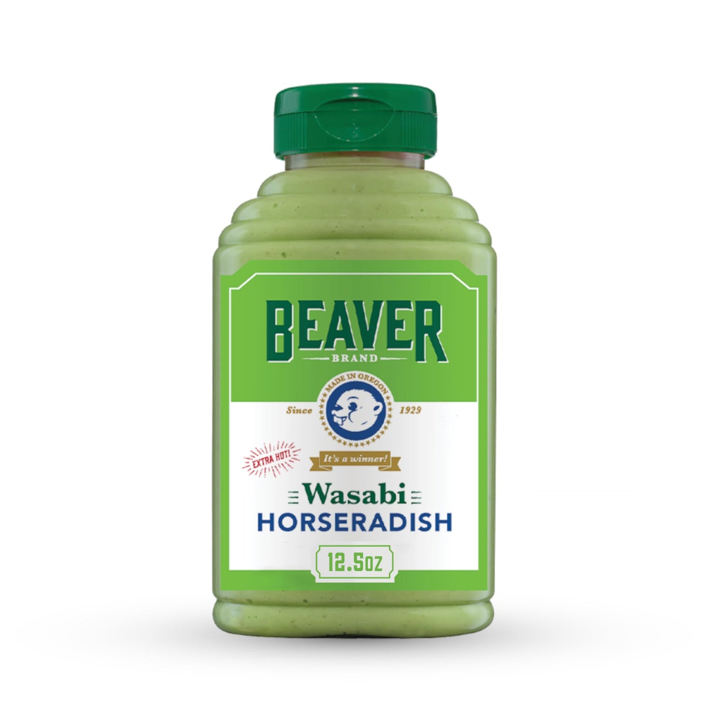 Beaver Extra Hot Wasabi Horseradish, 12.5 oz squeeze bottle