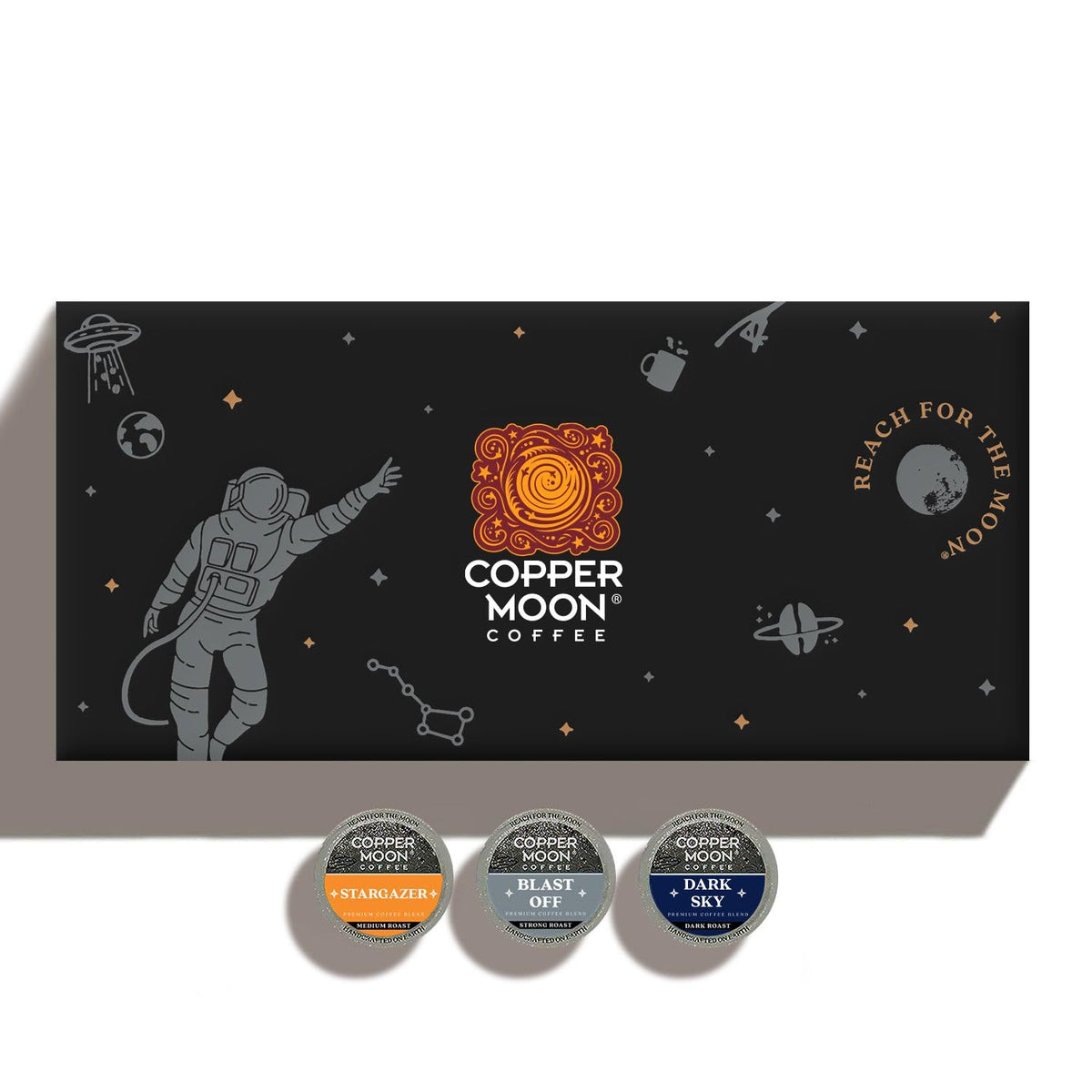 Copper Moon Single Serve Coffee Pods For Keurig K-Cup Beverage Makers Flavored Variety Pack (Stargazer Dark Sky Blast Off) 60 Count