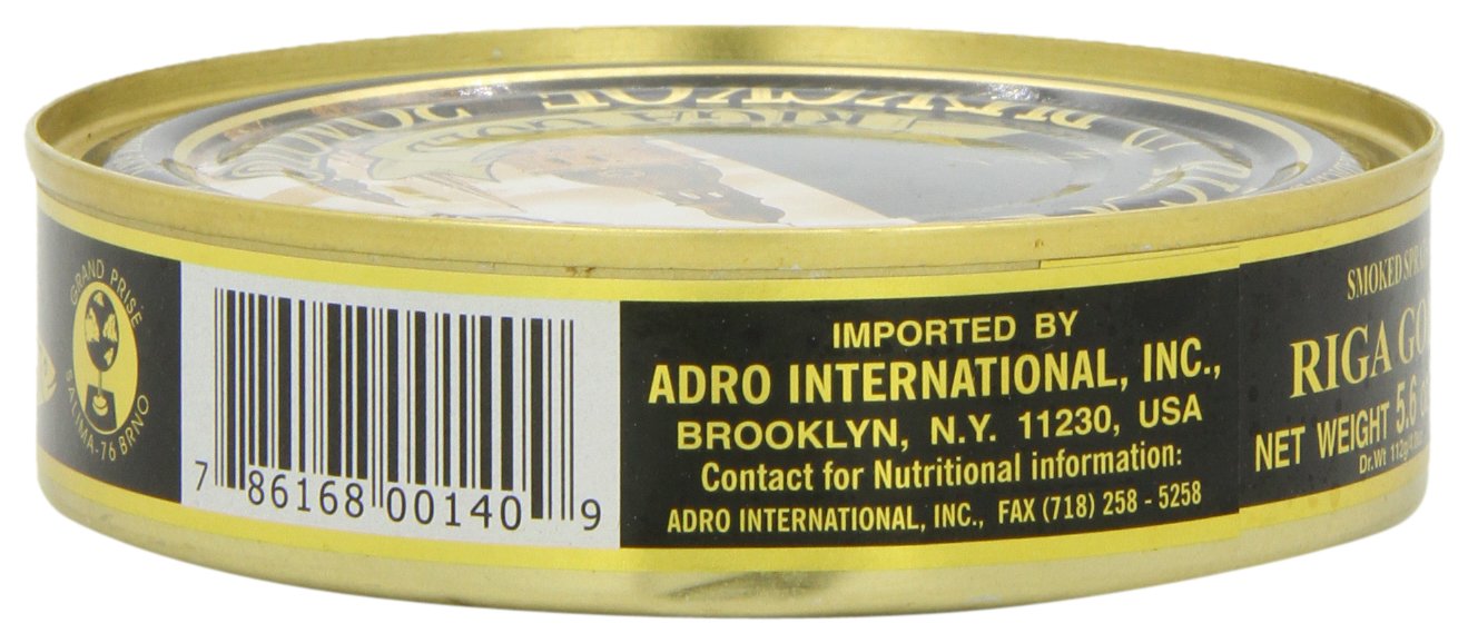 Adro Smoked Sprats, 5.6-Ounce (Pack of 12) - Model SPK-91548