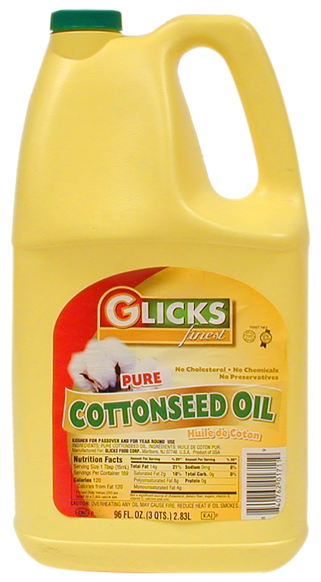 Glicks Finest, Pure Cottonseed Oil, 96oz Bottle