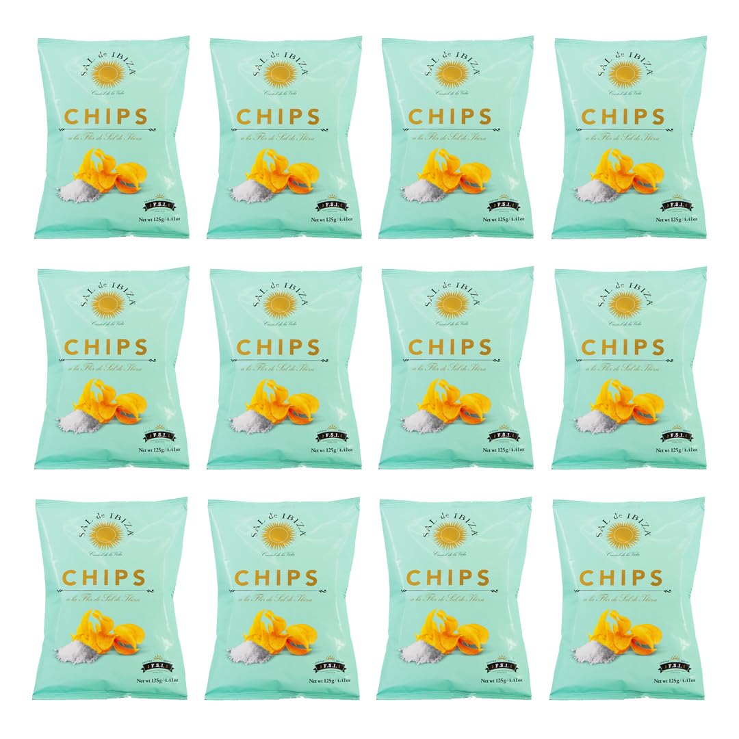 Sal de Ibiza Fleur de Sel Potato Chips - 4.4 oz Bags (12-Pack)