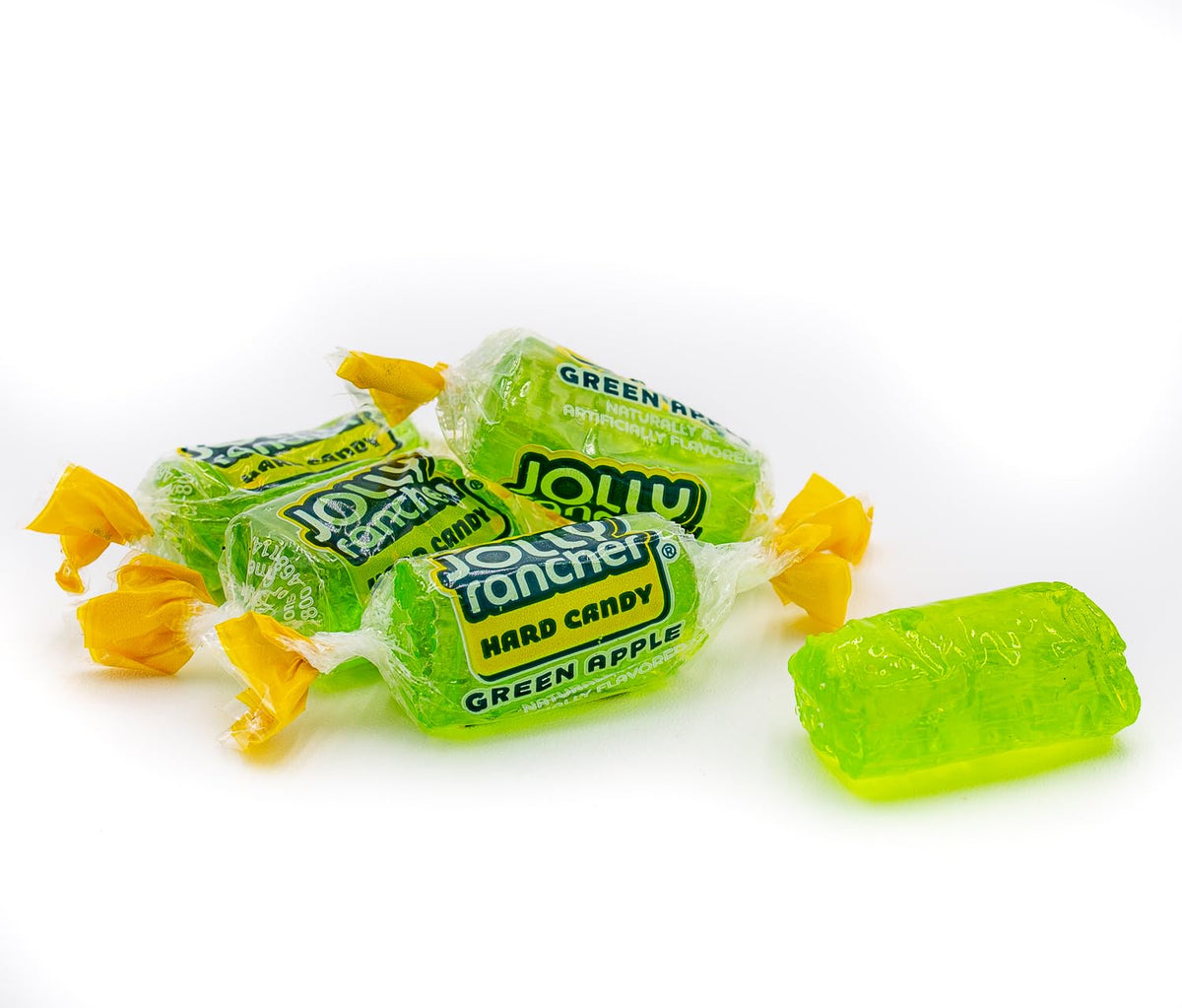 Hard Candy GREEN APPLE Original Flavor 2 lb - Bulk Assorted Twists Display Bag, Individually Wrapped (148 Pieces)
