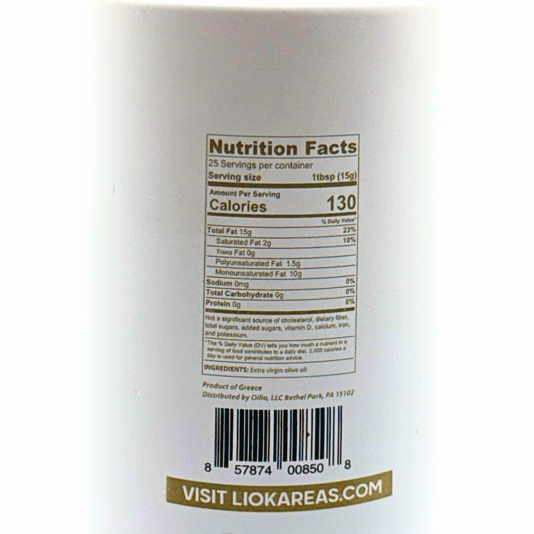 Liokareas Extra Virgin Olive Oil – Cold Pressed, Rich in Oleocanthal, 375mL
