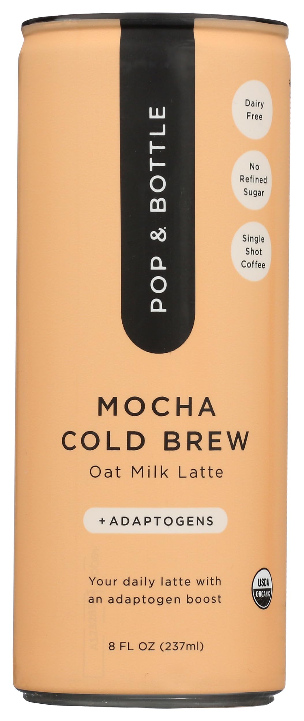 Pop And Bottle, Latte Oat Milk Mocha Adaptogens, 8 Fl Oz