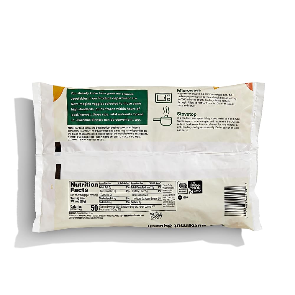 365 Everyday Value, Organic Butternut Squash, 16 oz, (Frozen)