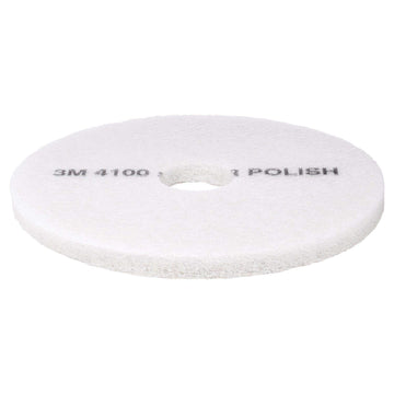 3M White Super Polish Pad 4100, 12 In