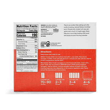 365 Everyday Value, Classic Pork Breakfast Sausage (Frozen), 10 Count