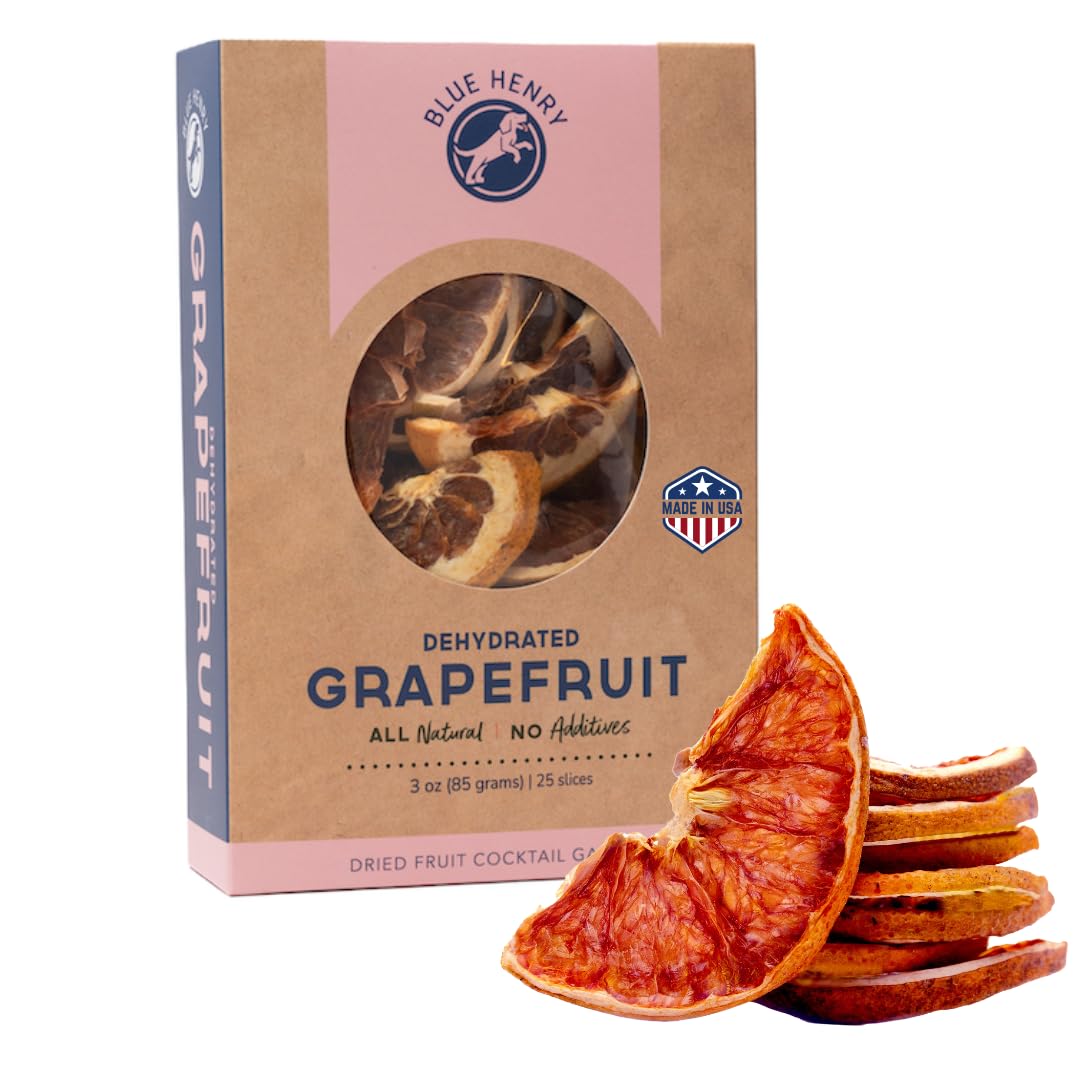 Bluehenry Dehydrated Grapefruit - 3 Oz - 25 Slices - Natural Fruit