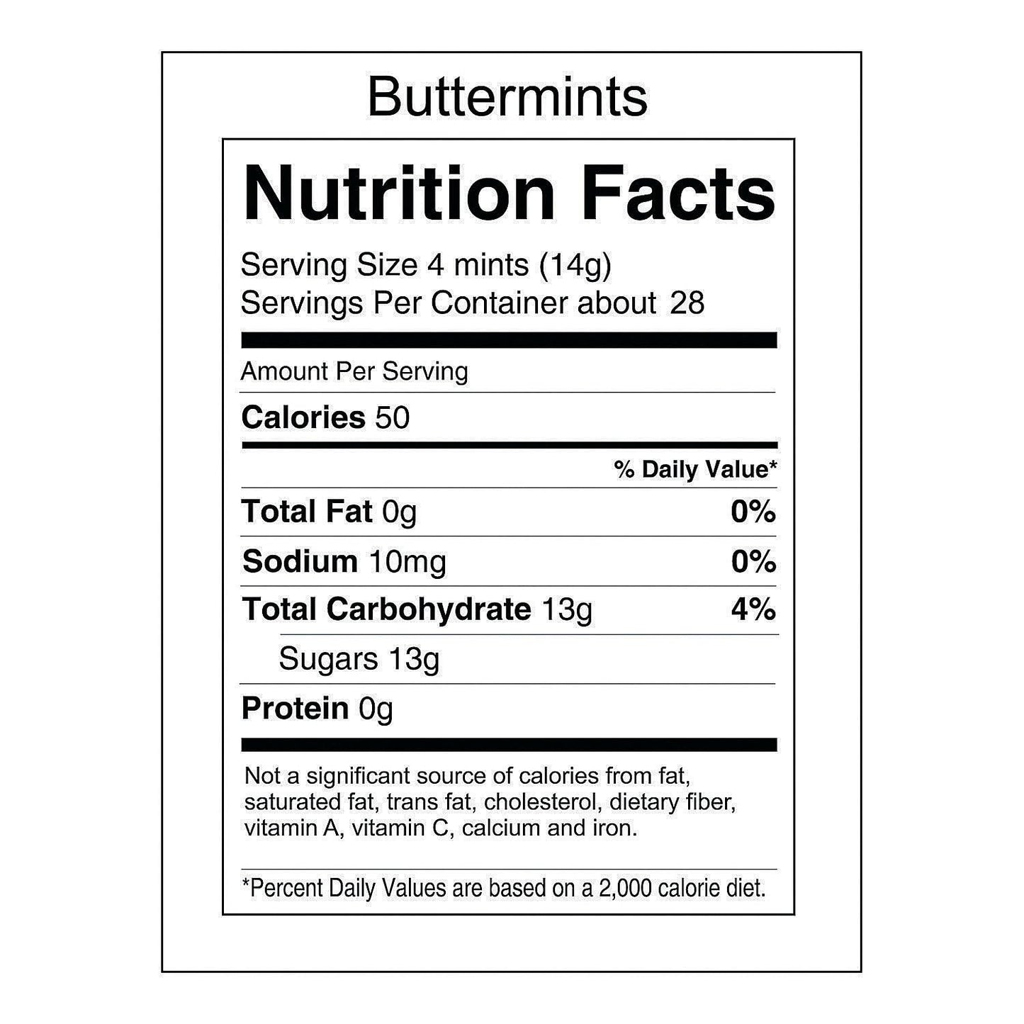 Fun Express Classic Buttermint Candy - Bulk Set of 104 Individually Wrapped Mints - 14 Ounces - White