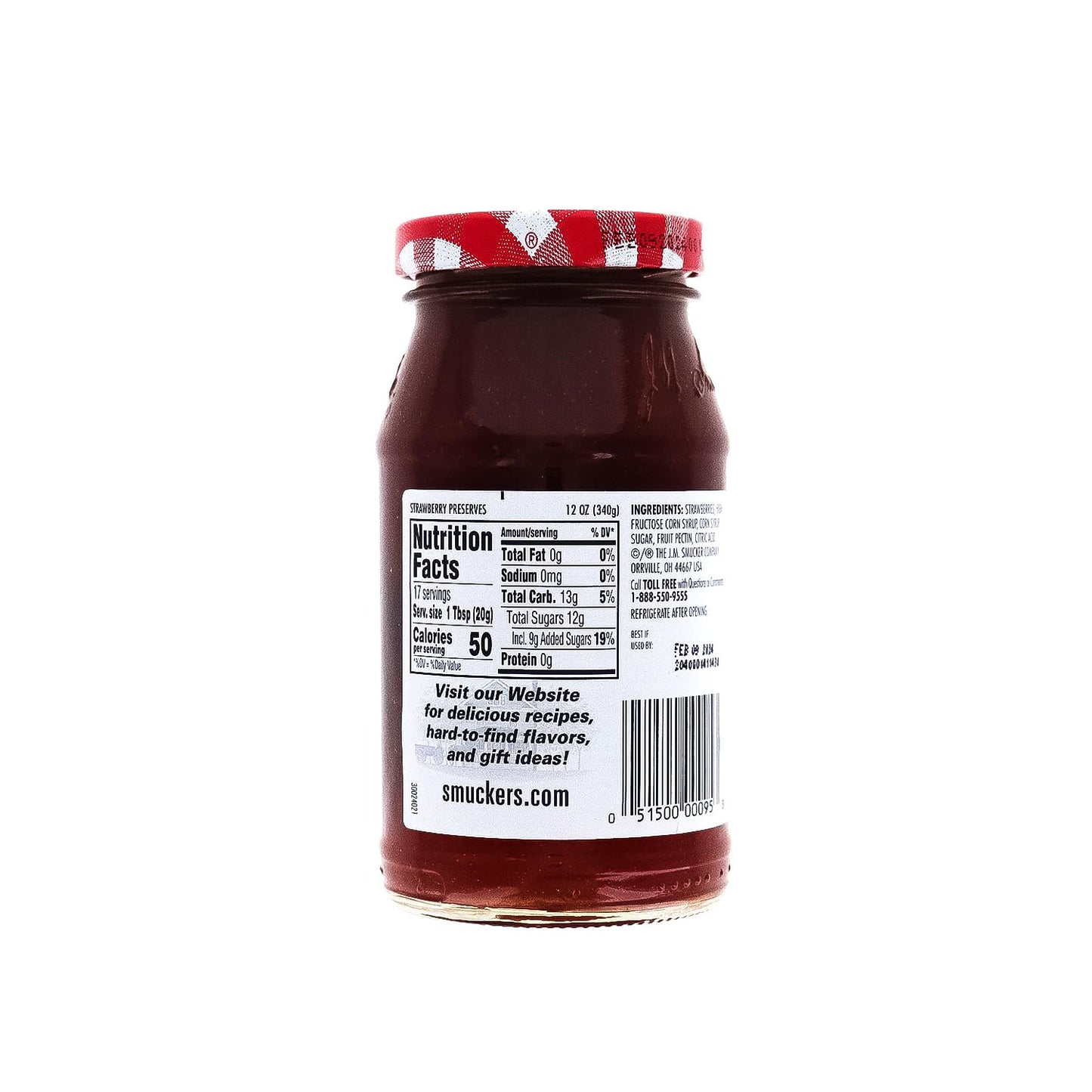 Smucker s Preserves, Strawberry, 12 Oz