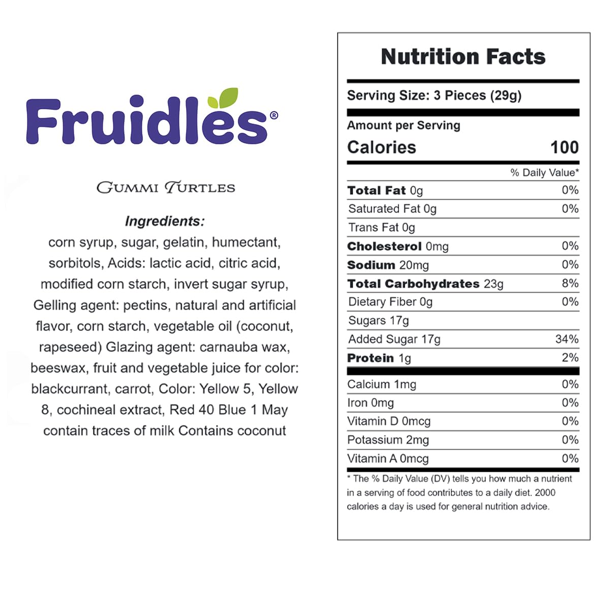 Fruidles Turtles Gummy Candy, Delicious Multicolor Fruit Flavors Gummies (Half-Pound)