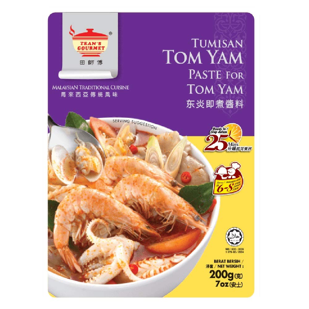 Teans Gourmet Paste/Sauce 200g (Tom Yam Paste, 3 Pack)