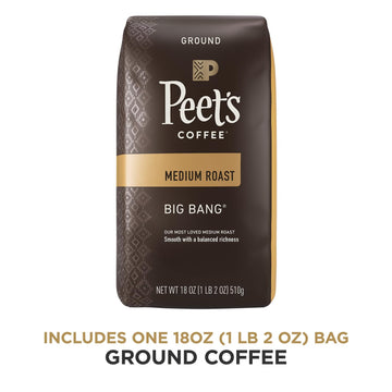 Peets Coffee Medium Roast Ground Coffee 18 Ounce Bag Big Bang