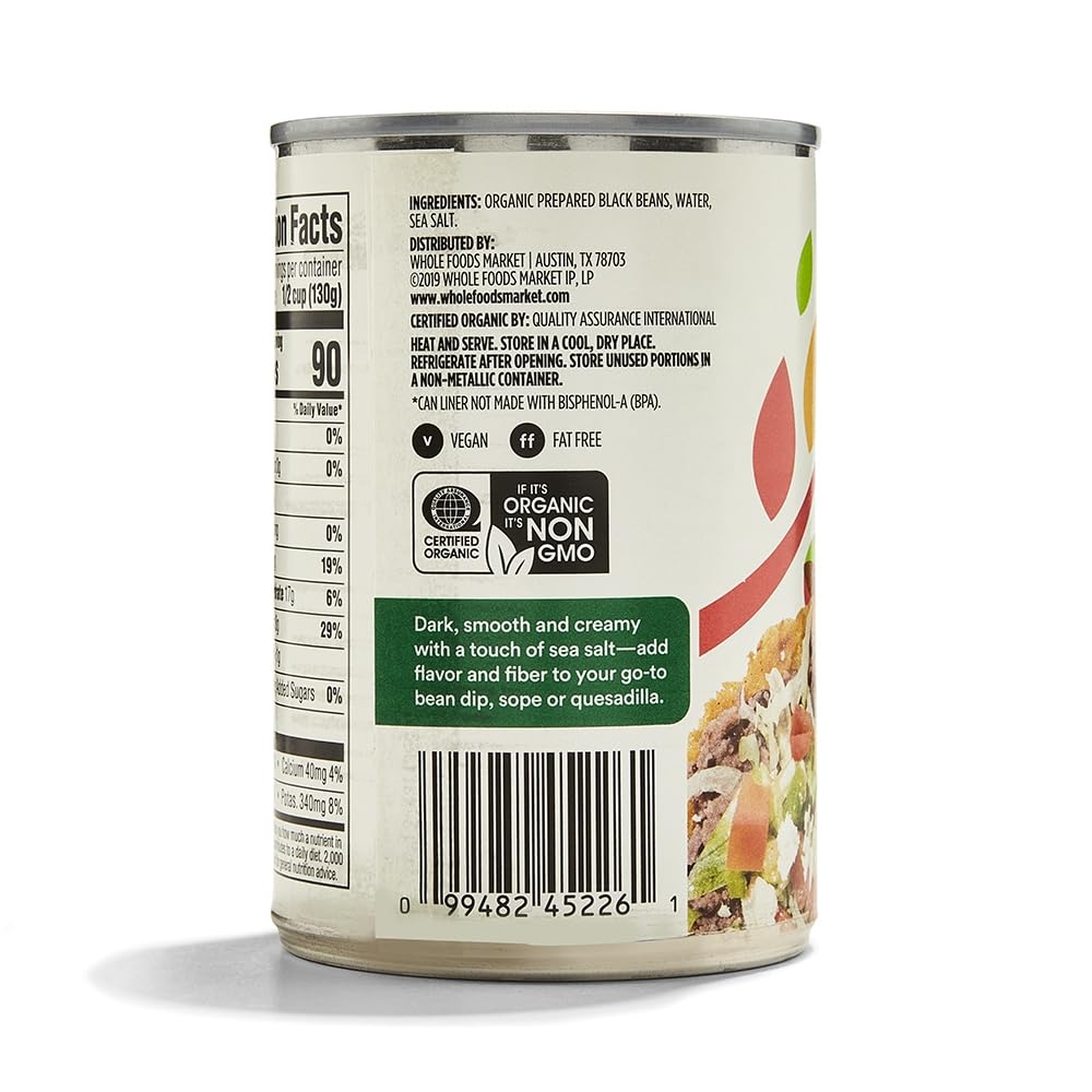 365 Everyday Value, Organic Refried Black Beans, 16 oz