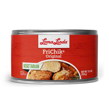 Loma Linda Frichik Original - Plant-Based Meat Alternative - 12.5 oz Cans (Pack of 12) - Versatile Vegetarian Protein for Delici