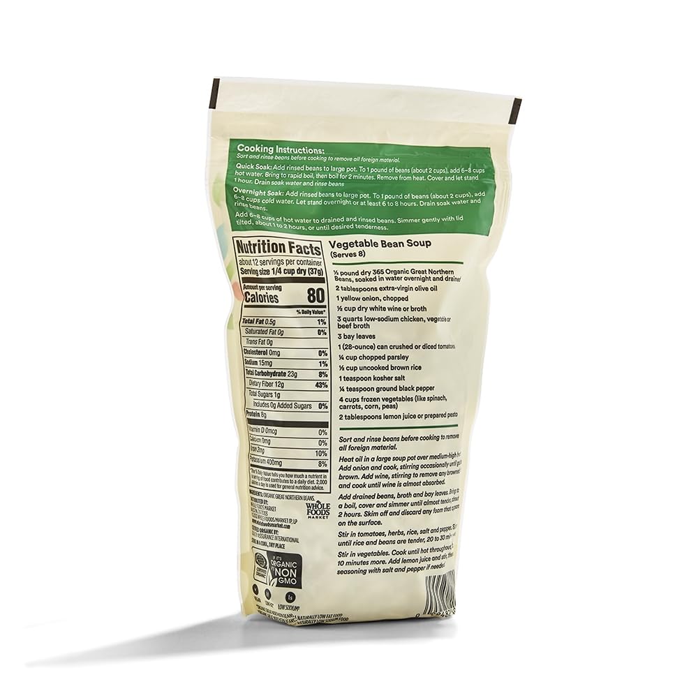 365 by Whole Foods Market Great Northern Organic Beans, 16 Ounce - Pack of 1
