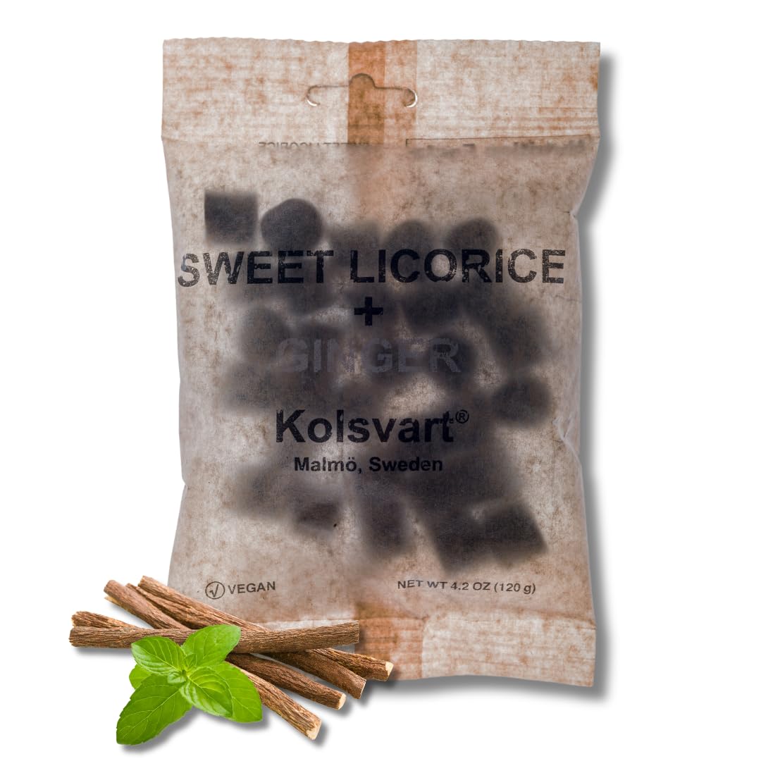 Kolsvart Swedish Candy Roding Shaped Classic Shaped Gummy Candy Vegan Gluten Free Sweet & Flavor Blendger Licorice 4.2Oz (1-Pack)