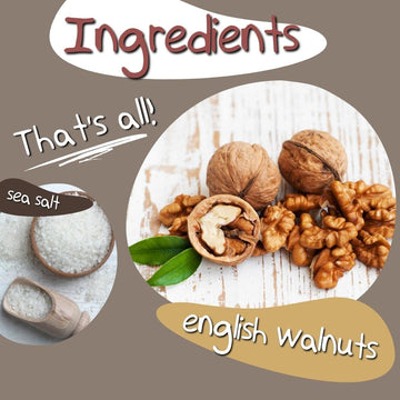Crazy Go Nuts Walnut Butter Plain with Sea Salt - Walnut Spread, Keto, Vegan, Low Carb, Gluten Free, Superfood-Natural, Non-GMO,