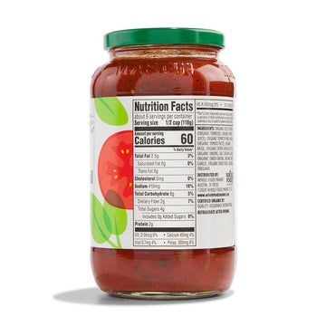 365 by Whole Foods Market Organic Tomato Basil Pasta Sauce, 25 OZ - Premium Flavor, Gluten-Free, Non-GMO, Perfect for Pasta Dishes