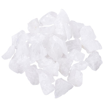 Ufeel 1Lb Bulk Rough Clear Quartz Crystal - Large 1'' Natural Raw Stones Crystal For Tumbling, Cabbing, Fountain Rocks, Decorati